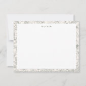 セージモダングリーンフラワーズハーブBohoパターン ノートカード (正面)