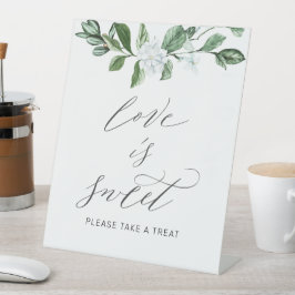 セージモダングリーンフローラの結婚スイートトリート 台座サイン