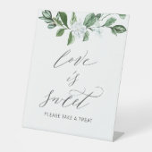 セージモダングリーンフローラの結婚スイートトリート 台座サイン (正面)