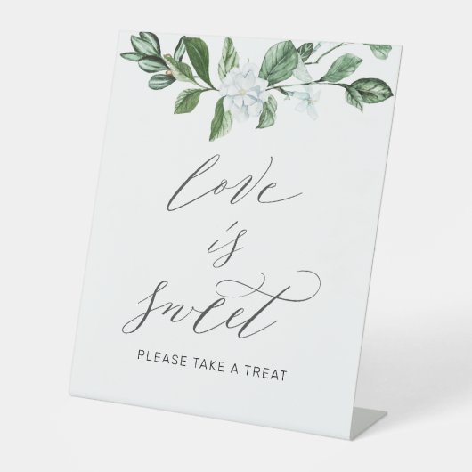 セージモダングリーンフローラの結婚スイートトリート 台座サイン (正面)