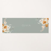 セージモダングリーンフローラヨガマット ヨガマット (正面(横))