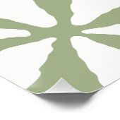 セージモダングリーンフローラルパターシンプルン植物学 ポスター (コーナー)