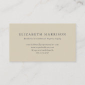 セージモダングリーンブルーリネンジオメトリックデザイン 名刺 (裏面)