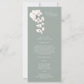 セージモダングリーンホワイトオーキズ結婚式 プログラム (正面)