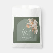 セージモダングリーンボヘミアンパンパスグラスミスター&ミセス フェイバーバッグ (正面)