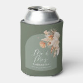 セージモダングリーンボヘミアンパンパスグラス結婚グラス 缶クーラー (缶正面)