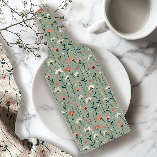 セージモダングリーンボホワイルドフラワーカッティングボード カッティングボード