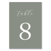 セージモダングリーンミニマ結婚リスト テーブルナンバー (裏面)