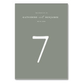 セージモダングリーンミニマ結婚リスト テーブルナンバー (正面)