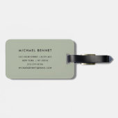 セージモダングリーンモノグラムの ラゲッジタグ (裏面横)