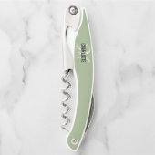 セージモダングリーンモノグラム名  ソムリエナイフ (正面)