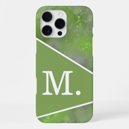セージモダングリーンモノグラム iPhoneケース (裏面)