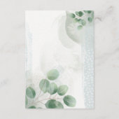 セージモダングリーンユーカリ&金ゴールド披露宴 エンクロージャーカード (裏面)