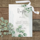 セージモダングリーンユーカリ&金ゴールド披露宴 エンクロージャーカード