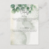 セージモダングリーンユーカリ&金ゴールド詳細 エンクロージャーカード (正面)