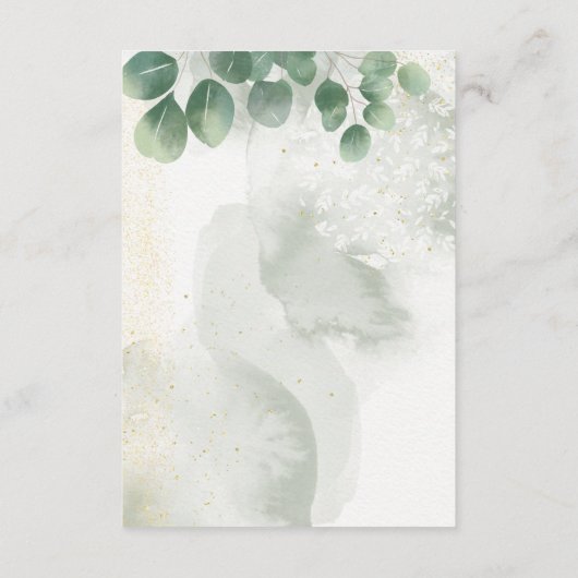 セージモダングリーンユーカリ&金ゴールド詳細 エンクロージャーカード (裏面)