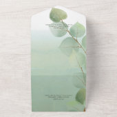 セージモダングリーンユーカリNo Dinner オールインワン招待状 (外側)