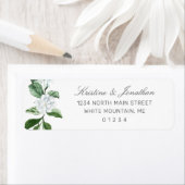 セージモダングリーンリースフローラ差出人住所 ラベル (インサイチュ)