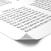 セージモダングリーンリースフローラ結婚の座席 ポスター (角)