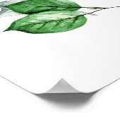 セージモダングリーンリースフローラ結婚ズ・ウェルカム ポスター (角)