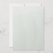 セージモダングリーンリースホワイトフローラズ結婚 招待状 (裏面)