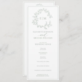 セージモダングリーンリーピークレストモノグラム結婚ズ プログラム