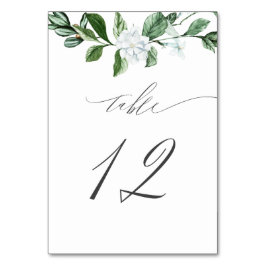 セージモダングリーンリーホワイトフローラNo 12結婚's テーブルナンバー