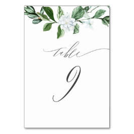 セージモダングリーンリーホワイトフローラNo 9 結婚's テーブルナンバー