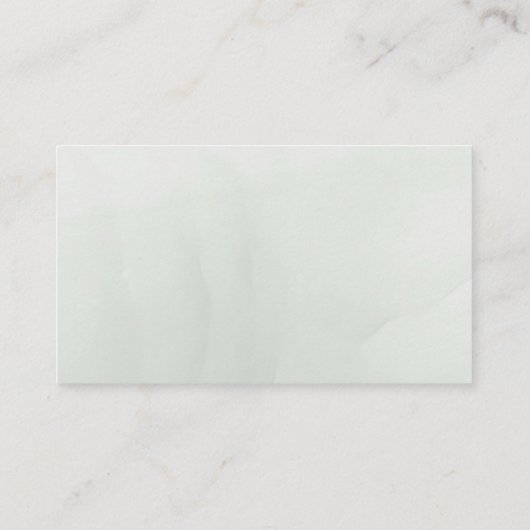 セージモダングリーンリー白フローラ結婚ズ プレイスカード (裏面)