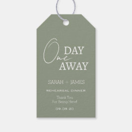 セージモダングリーンワンデイリハーサル遠くにディナー ギフトタグ