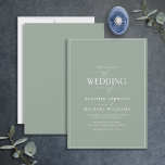 セージモダングリーン書道結婚式招待状 招待状<br><div class="desc">トレンディーエレガントとモダン、このシンプルデザインは結婚、カリフ文字とセリフ招待状のの中で「The's 結婚 Of」をメインの機能として備え、ベストセラーのに基づいている。カードの背面にはセージの緑のテクスチャが付いている。一致連絡製品の設計者。私たちの小さなビジネスをサポートしてくれてありがとう、私たちは本当に感謝！私たちは、あなたが私たちと同じようにこのデザインを愛し、私たちは喜んで、あなたを招待状したい私たちの新しいプライベートのFacebookグループのブリデスのための計画のヒントの一部に参加する忙しこと結婚を望む。https://www.facebook.com/groups/622298402544171 Copyright Anastasia Surridge for エレガント招待状,  all rights reserved.</div>