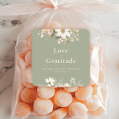 セージモダングリーン水カラー結婚フローラ スクエアシール