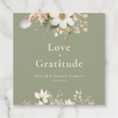 セージモダングリーン水カラー結婚フローラ フェイバータグ (正面)