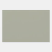 セージモダングリーン無地のプレーン ラッピングペーパーシート (正面2)