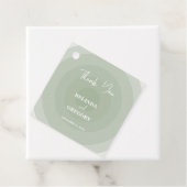 セージモダングリーン結婚モノグラム フェイバータグ (インサイチュ)