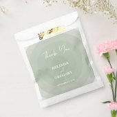 セージモダングリーン結婚モノグラム フェイバーバッグ (封をした状態)