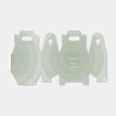 セージモダングリーン結婚モノグラム フェイバーボックス (折り畳みなし)