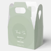 セージモダングリーン結婚モノグラム フェイバーボックス (オープン)