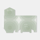 セージモダングリーン結婚モノグラム フェイバーボックス (折り畳みなし)