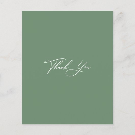 セージモダングリーン結婚リーの私たちシンプルは (裏面)