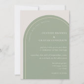 セージモダングリーン結婚式招待状 招待状 (正面)