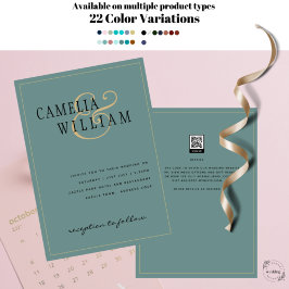 セージモダングリーン結婚式招待状 招待状