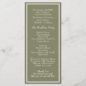 セージモダングリーン結婚式 プログラム (裏面)