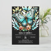 セージモダングリーン誕生日 招待状 (スタンド正面)