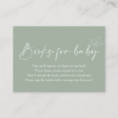 セージモダングリーン赤ちゃんシャワーベビー エンクロージャーカード (正面)