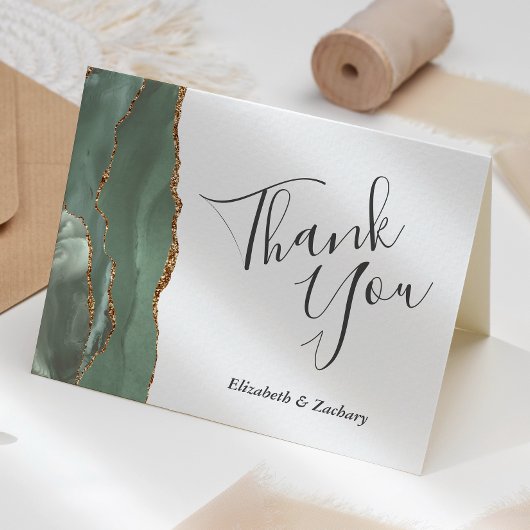 セージモダングリーン金ゴールドア結婚ガートありがとう カード