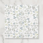 セージモダングリーン金ゴールドユーカリプトゥスウェディングパーティー フェイバータグ (裏面)