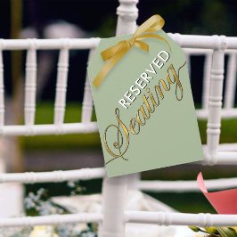 セージモダングリーン金ゴールドリザーブドシーティングラージラベル