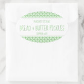 セージモダングリーン&ホワイトキャニングラベル 楕円形シール (バッグ)