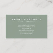 セージモダンタイポグラフィネイルアーティスト 名刺 (裏面)